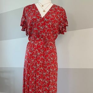 French Connection Flutter Sleeve Maxi Dress